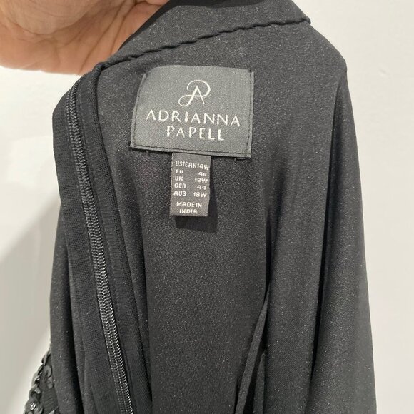 Adrianna Papell Women Black Sequinned Dress Size 18W - Picture 16 of 16